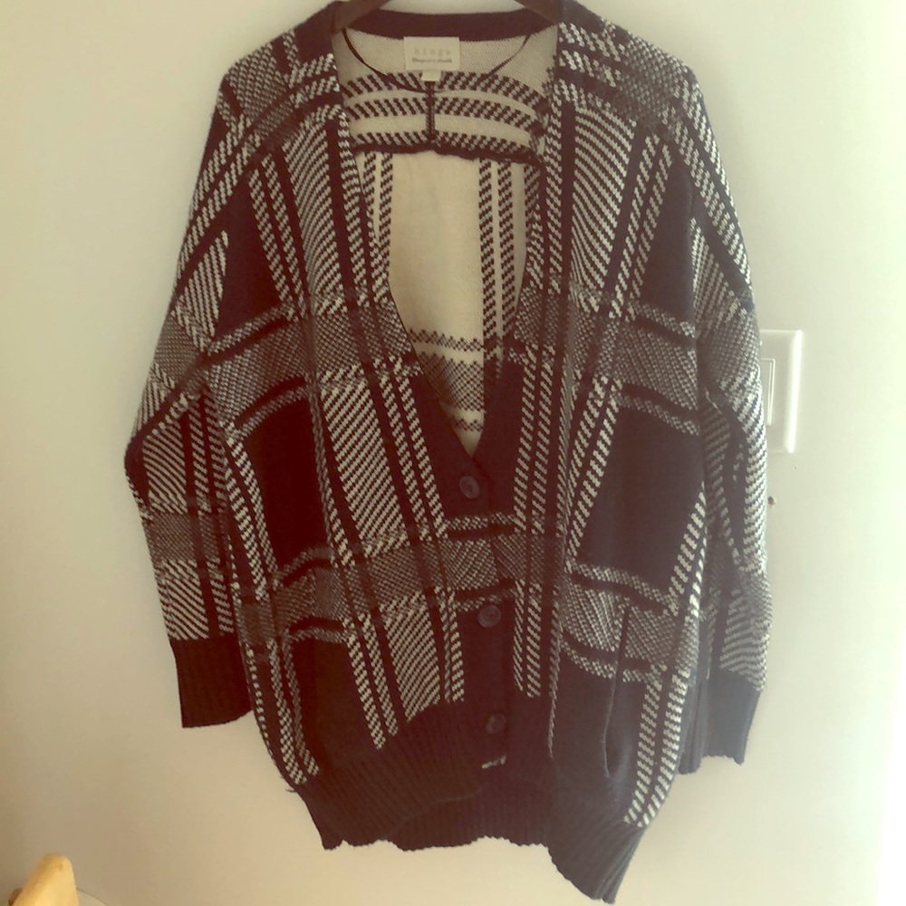 Navy Plaid Oversized Cardigan from Nordstrom’s L